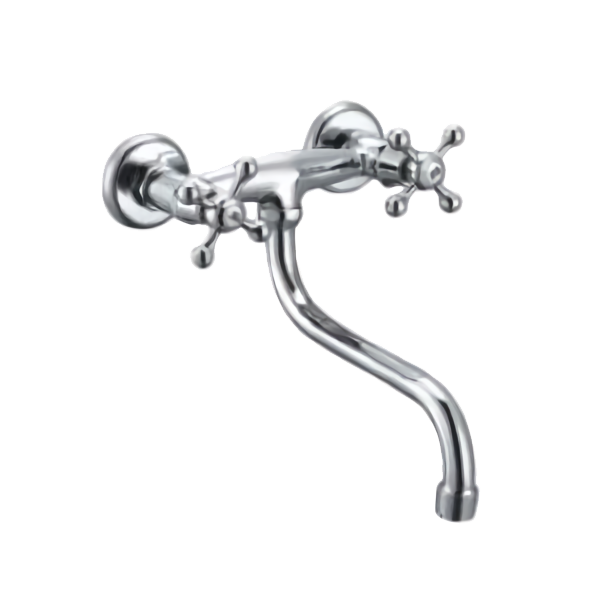 Dual handle wall-mounted shower mixer HM1019 