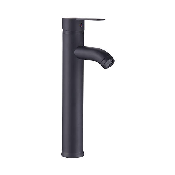 SS material high basin mixer in black color